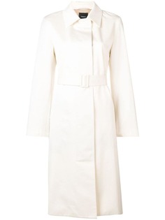 Theory однобортное пальто с поясом