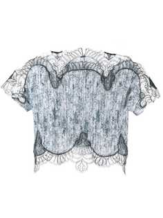 Costarellos кружевной топ с плиссировкой