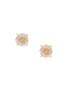 Natalie Marie 9kt yellow gold rutilated quartz stud earrings