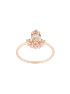 Natalie Marie 14kt rose gold rutilated quartz and diamond ring
