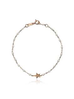 Gigi Clozeau white RG star diamond and rose gold bracelet