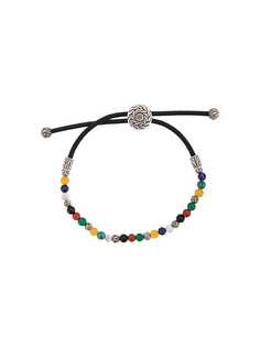 John Hardy Silver Classic Chain Mixed Stone Bead Pull Through Bracelet
