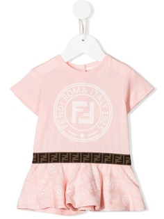 Fendi Kids платье-футболка с логотипом