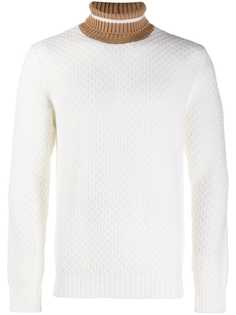 Eleventy джемпер с контрастным высоким воротником