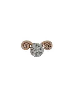 Kismet By Milka 14kt rose gold Aries-The Ram diamond stud