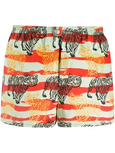 Yves Saint Laurent Pre-Owned tiger print swim shorts
