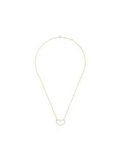 Rosa De La Cruz Yellow gold and diamond heart charm necklace