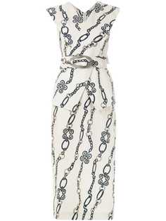Framed Chain midi dress