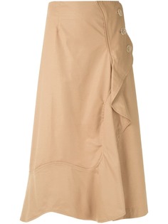 Framed midi skirt