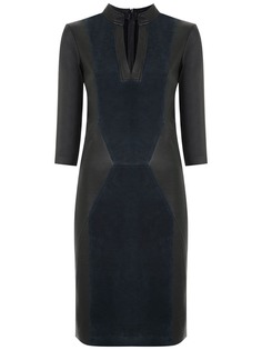 Clé leather midi dress