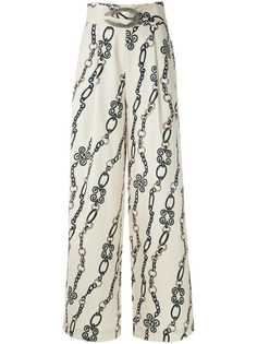 Framed Chain wide leg trousers