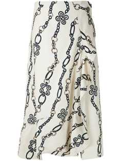Framed Chain midi skirt