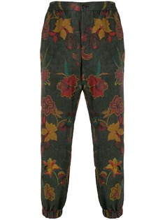 Etro спортивные брюки с цветочным принтом