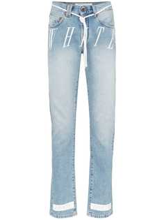 Off-White джинсы кроя слим с логотипом