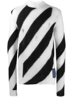 Off-White полосатый свитер Diagonal