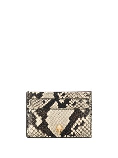 Alexander McQueen картхолдер с эффектом змеиной кожи