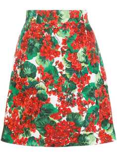 Dolce & Gabbana юбка мини с цветочным принтом