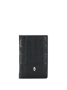Alexander McQueen картхолдер с тиснением под крокодила