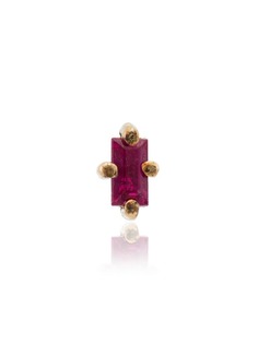 Lizzie Mandler Fine Jewelry 18k yellow gold ruby mini stud earring