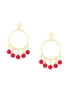 Eshvi fang pearl charm earrings