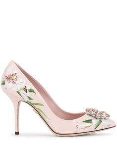 Dolce & Gabbana lily print pumps