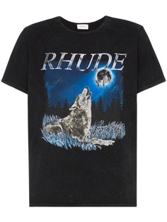 Rhude футболка с графичным принтом