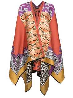 Etro жаккардовое пончо-кейп