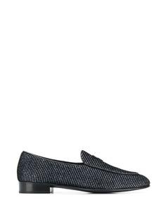 Giuseppe Zanotti бархатные лоферы с блестками