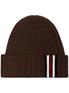Burberry шапка бини в рубчик с полосками