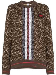 Burberry толстовка с монограммой и принтом в полоску