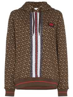 Burberry худи с монограммой и принтом в полоску