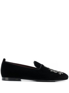 Dolce & Gabbana logo embroidered loafers