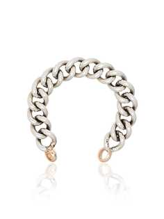 Marla Aaron sterling silver and 14K gold chain link bracelet