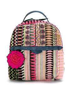Isla embroidered tweed backpack
