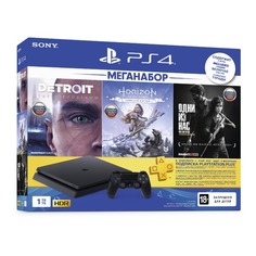 Игровая консоль SONY PlayStation 4 Detroit, Horizon: Zero Dawn,The Last of US 1ТБ, CUH-2208B, черный