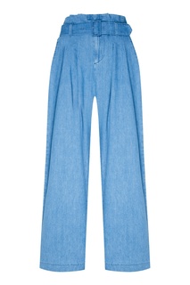 Голубые джинсы с поясом Levis