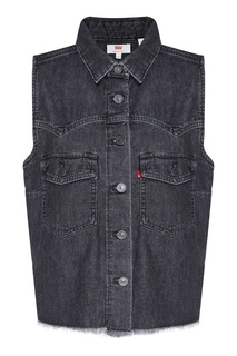 Черный джинсовый жилет Levis
