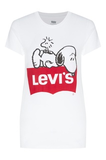 Белая футболка с рисунком Levis