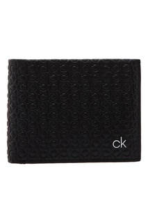 Черное портмоне с тиснением Calvin Klein