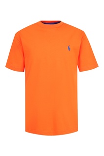 Оранжевая футболка с мини-логотипом Polo Ralph Lauren Kids