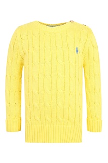 Желтый джемпер с узором Ralph Lauren Kids