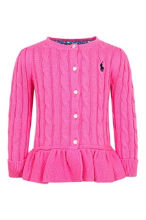 Розовый кардиган с баской Ralph Lauren Kids