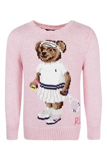 Розовый джемпер с рисунком Polo Ralph Lauren Kids
