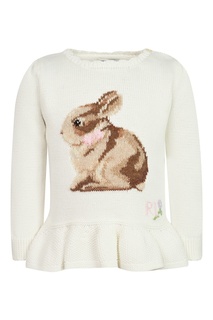 Белый свитер с оборкой Ralph Lauren Kids