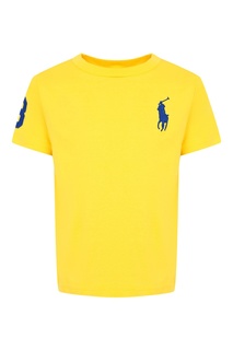 Желтая футболка с вышитым логотипом Ralph Lauren Kids
