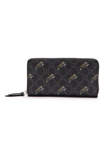 Бумажник с мотивом GG и тиграми Gucci