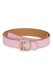Розово-коричневый ремень из кожи Furla