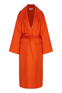 Алое пальто оверсайз с поясом Loewe