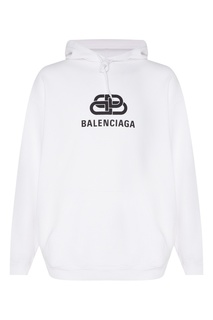 Худи с логотипом белого цвета Balenciaga Man
