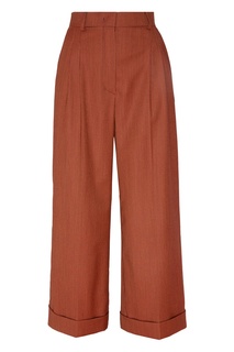 Широкие брюки темно-оранжевого цвета Fendi